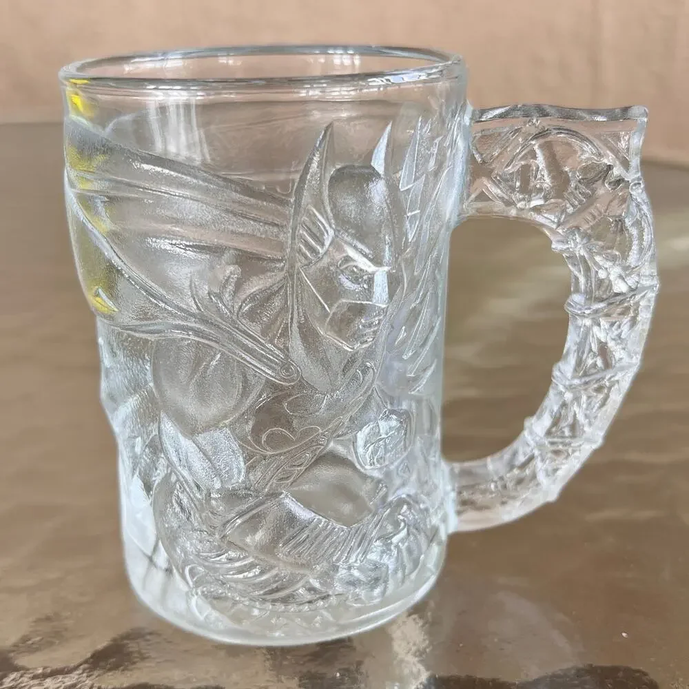 Vintage 1995 McDonalds Batman Forever Mug Riddler DC Comics 90 Collectible Glass